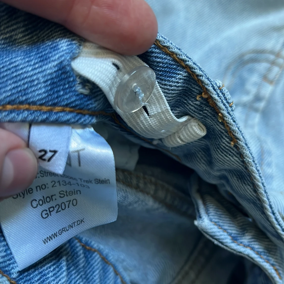 Ljusblå jeans från Grunt,  w27 - 3