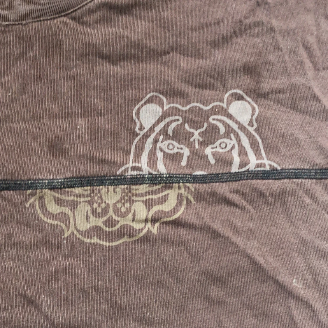 Brun Kenzo t-shirt med tigertryck - 1
