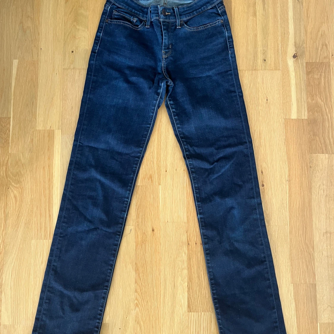 Levi's 714 Straight jeans blå - 1