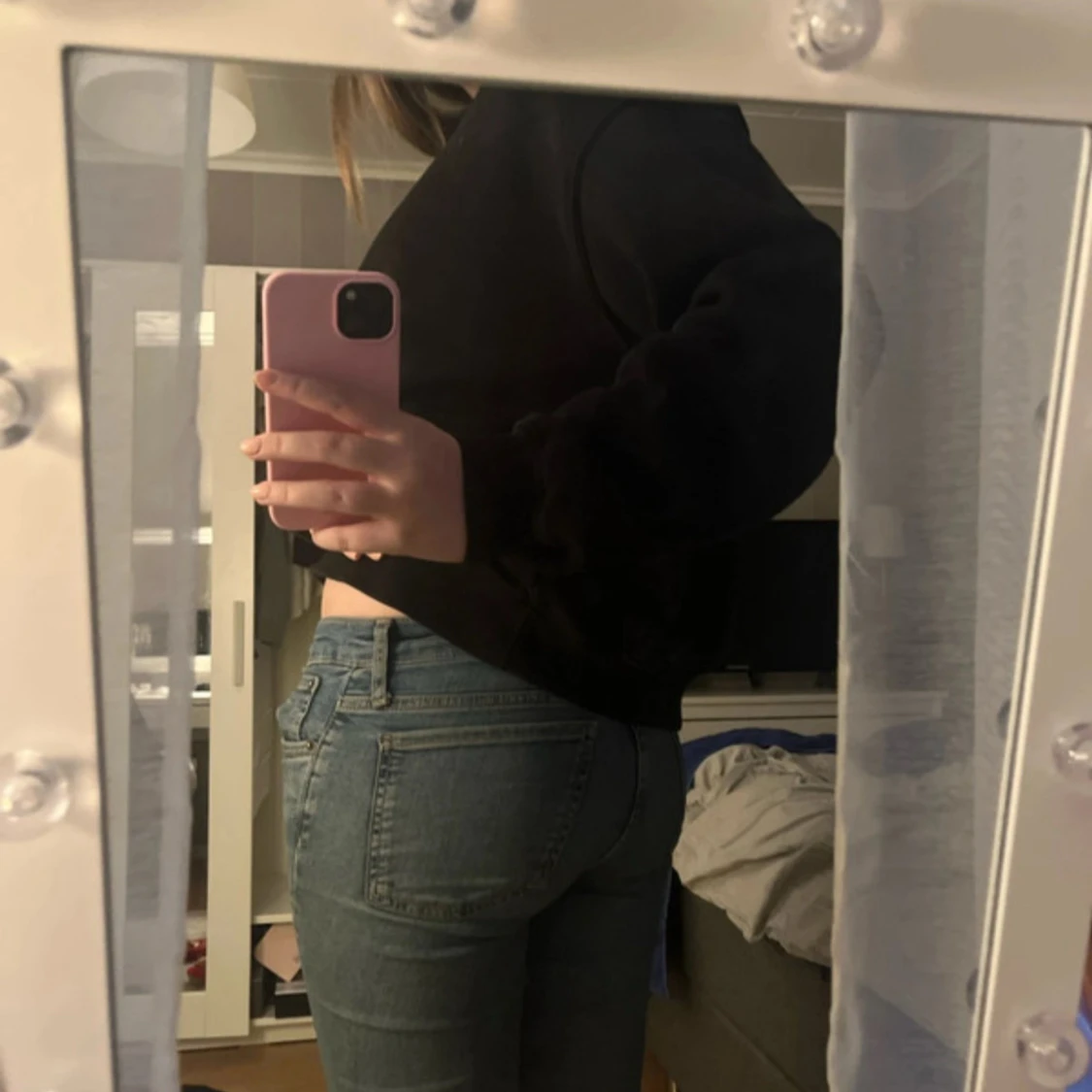 Blå Bootcut låg midja - 3