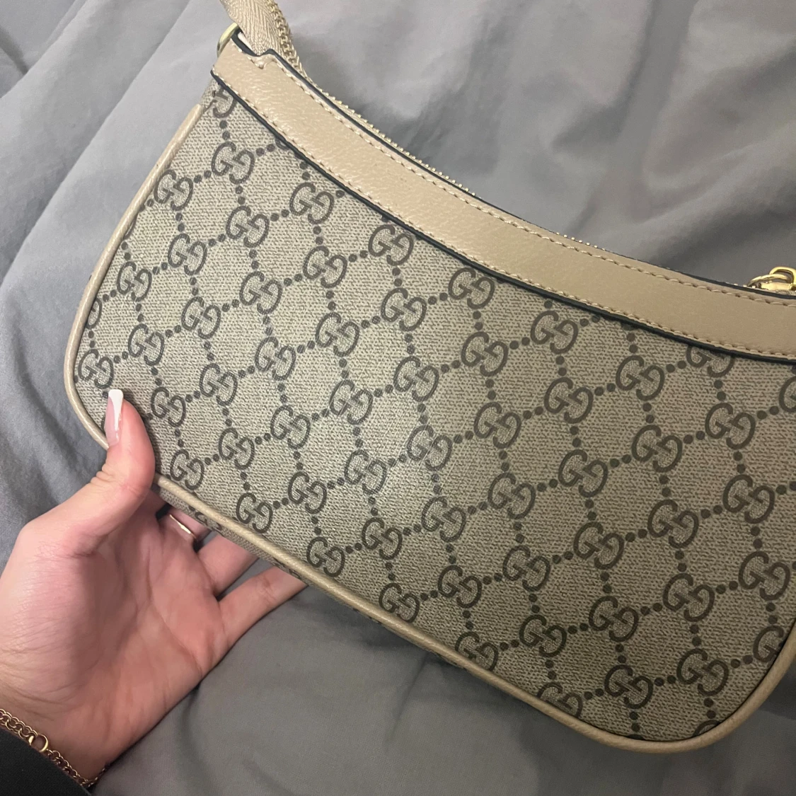 Beige axelväska  - 2