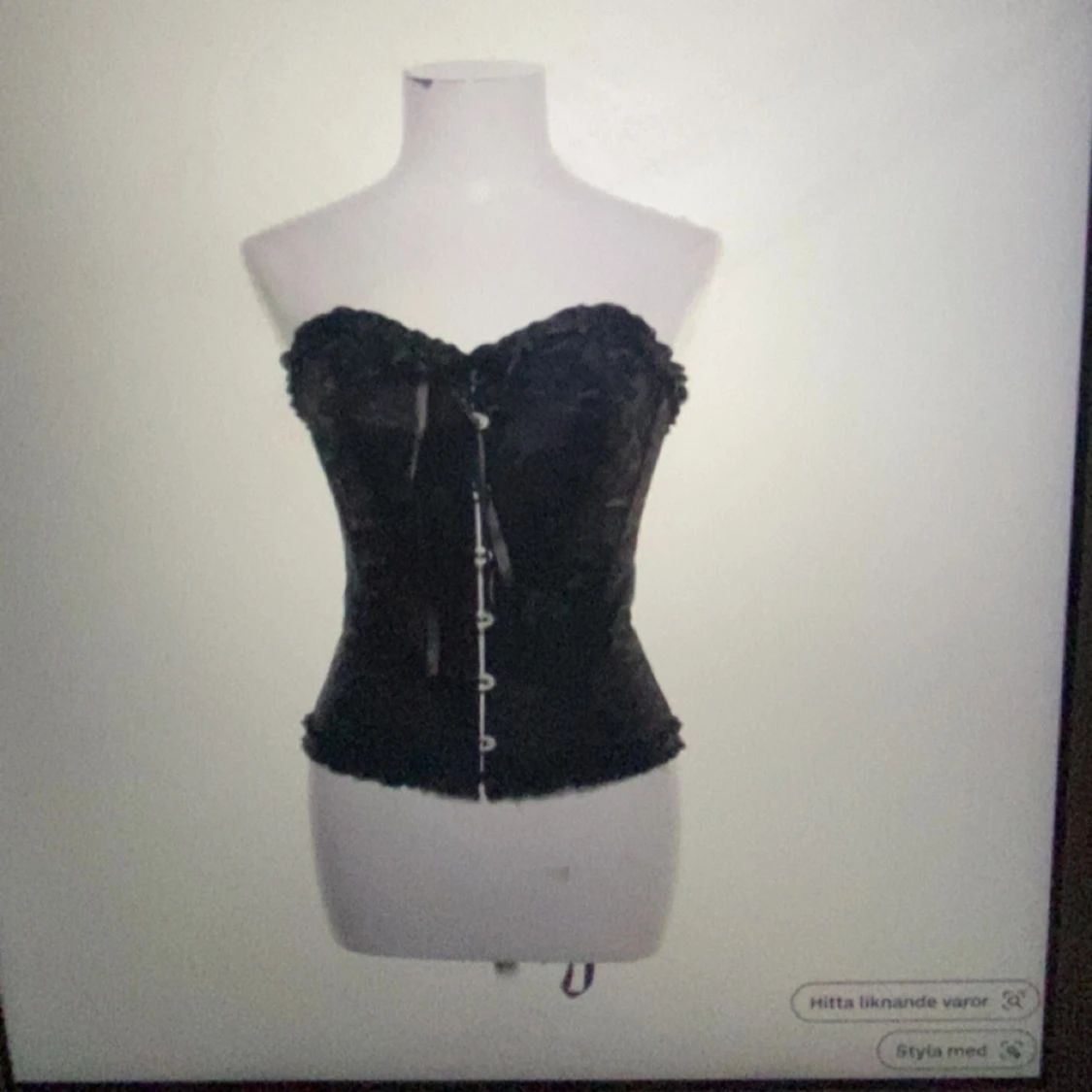 Svart korsett skit snygg till halloween  - 1