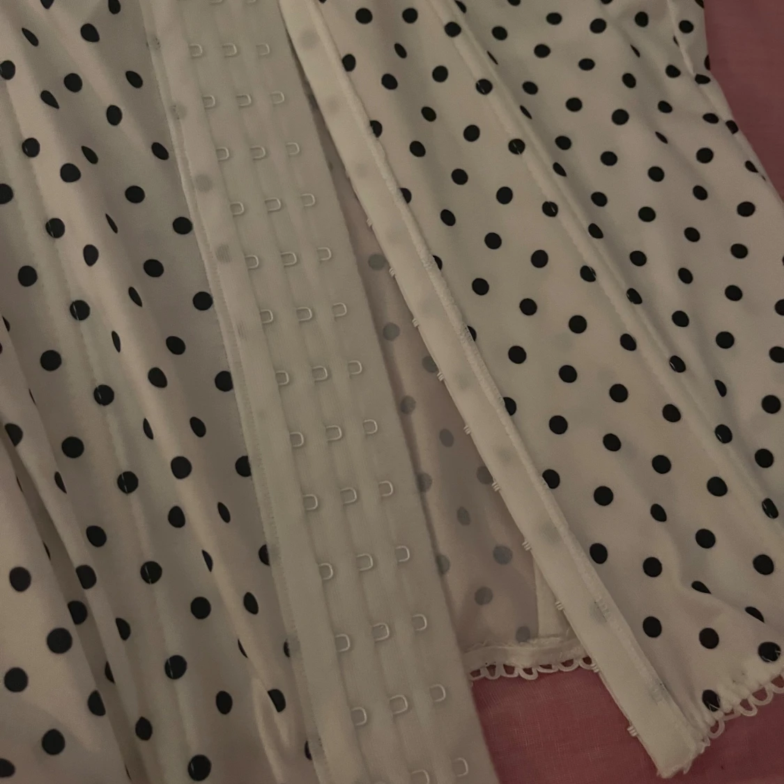 Vit prickig korsett topp - 2