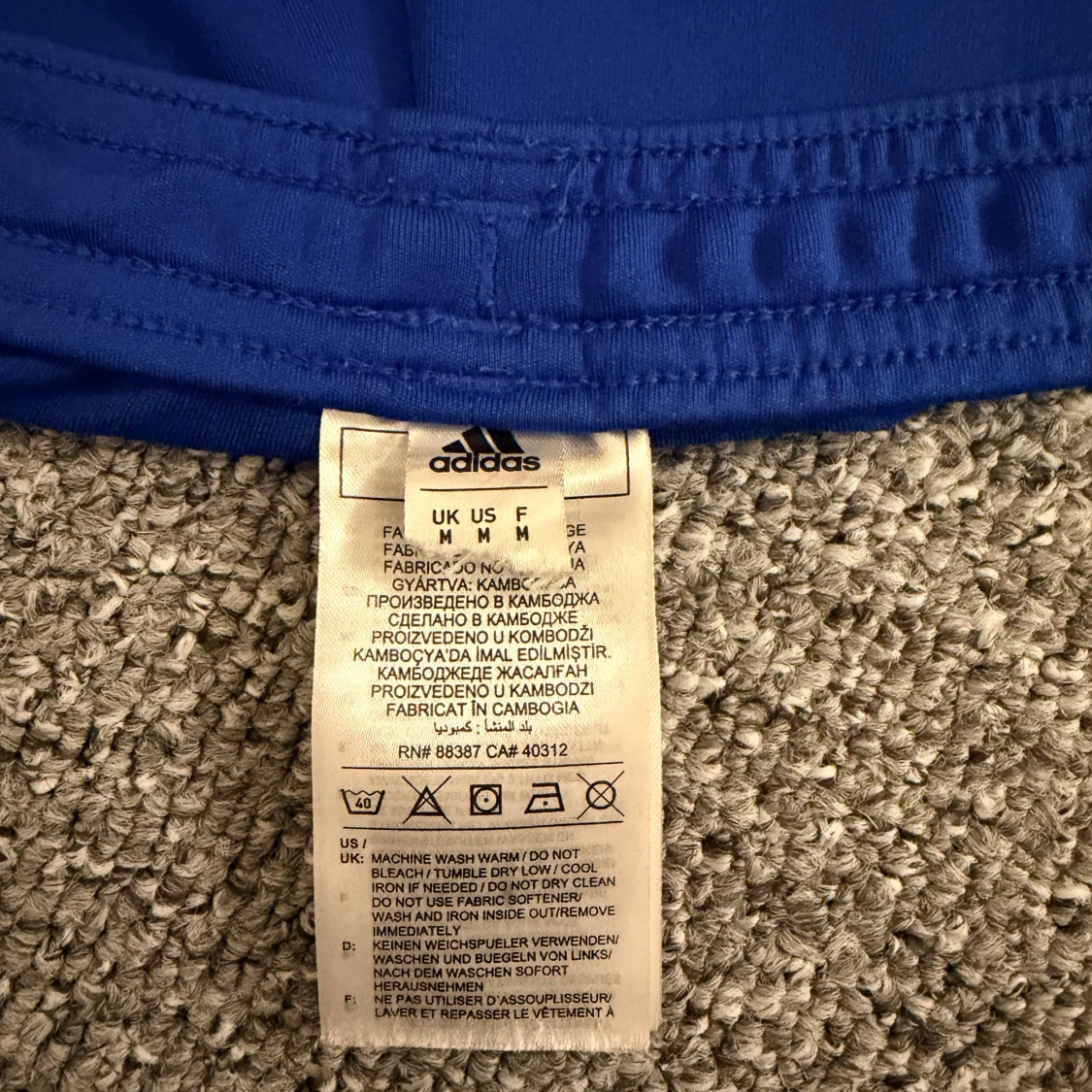 Blå Adidas shorts med snörning - 4