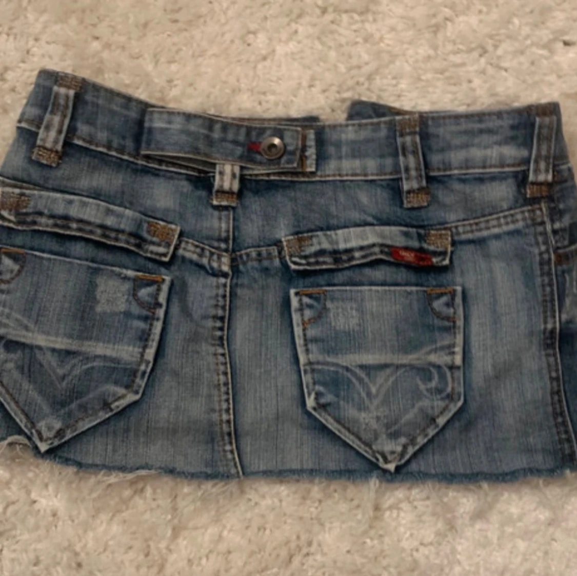 Blå jeanskjol för fest  - 1