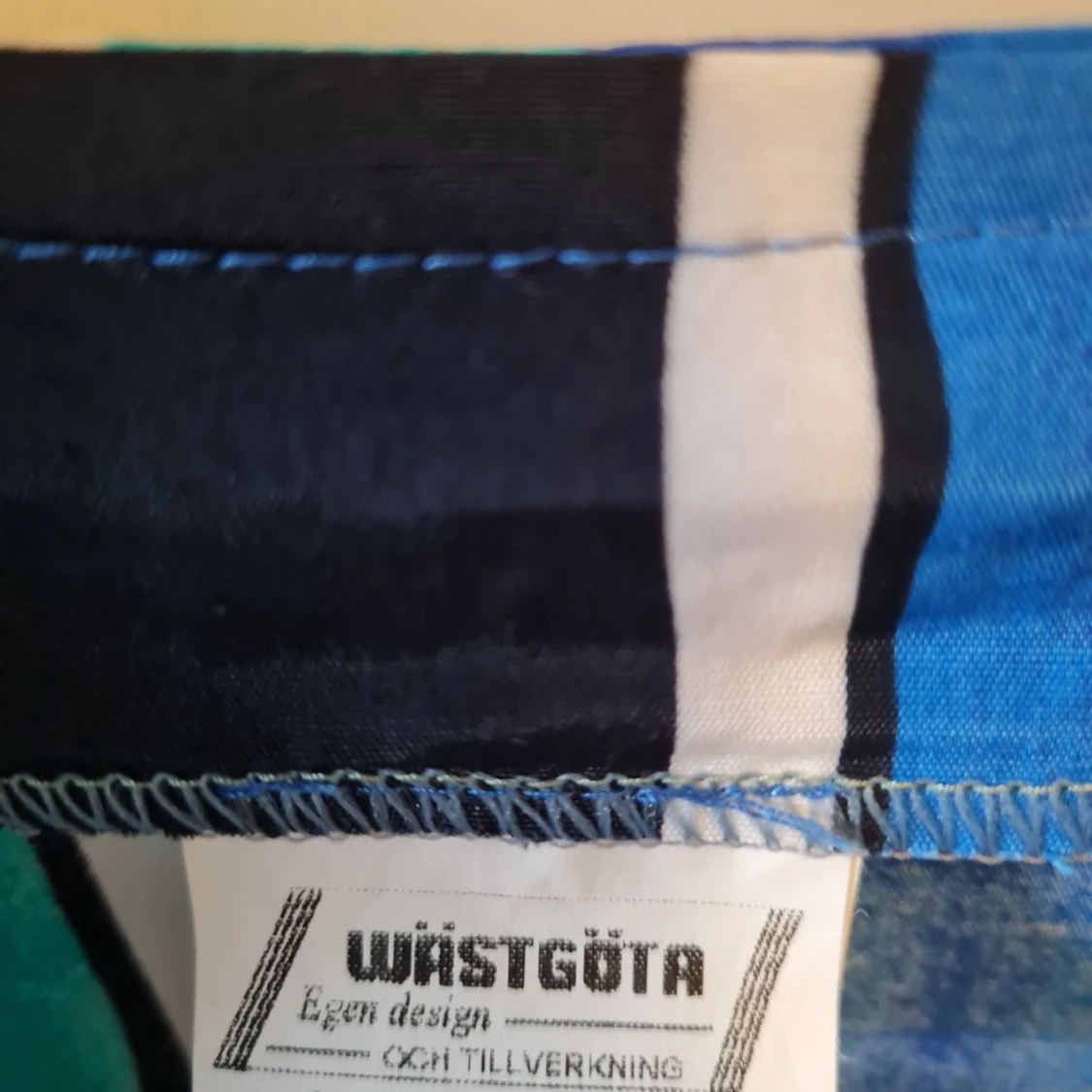  Randig retro blus från Wästgöta strl 46 - 2