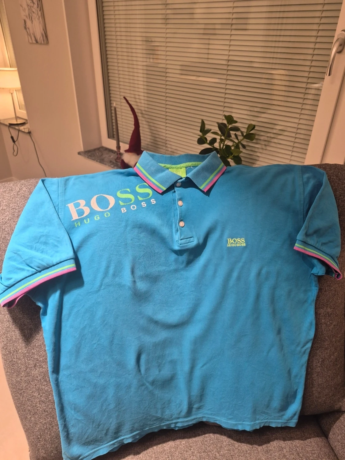 Torkus Blå pikétröja Hugo Boss XXL - 1