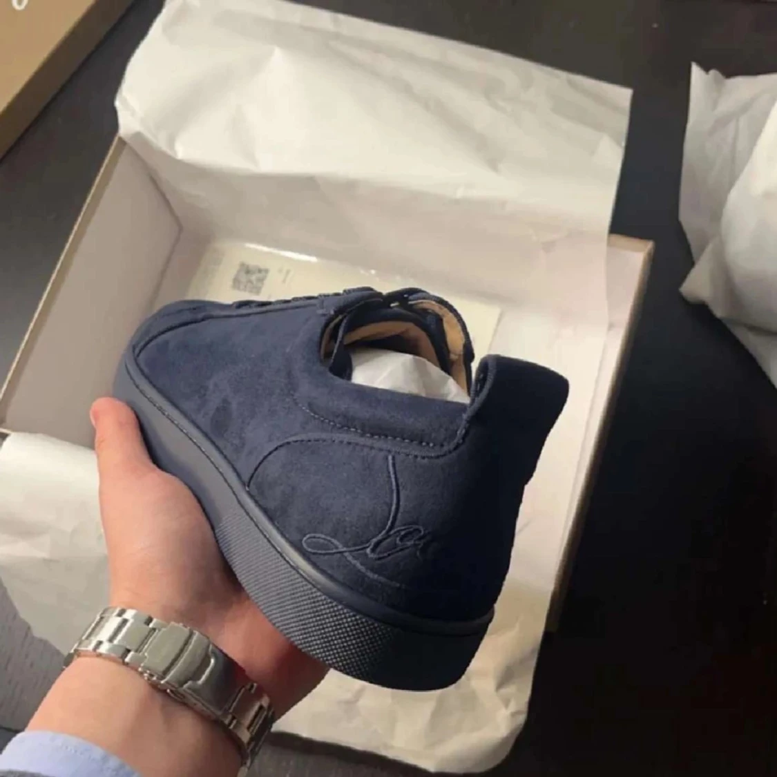 Christian Louboutins mörkblå - 1