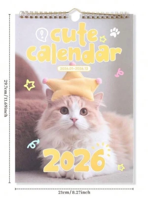 Calender 2026 djur , katten - Calender 2026