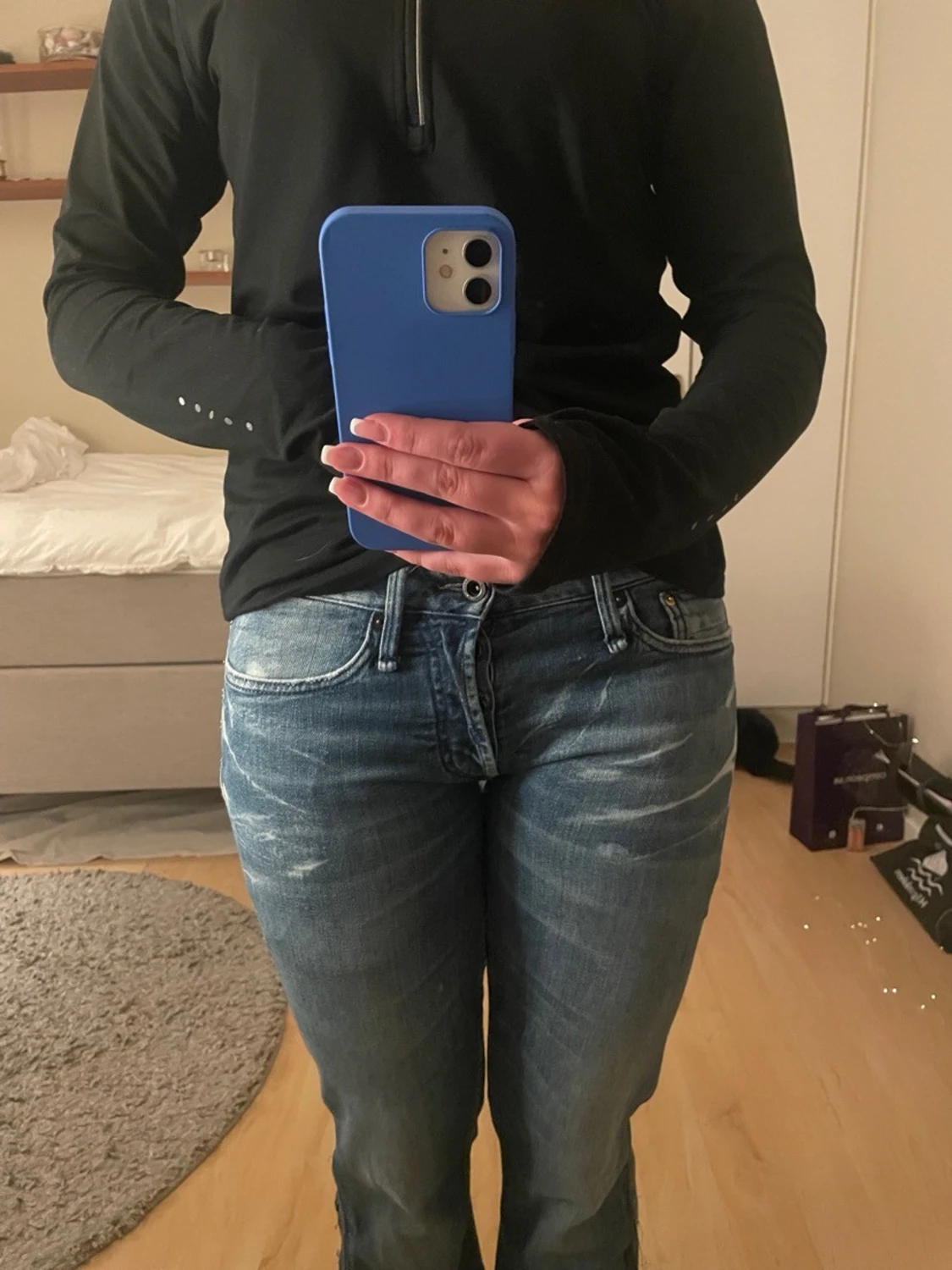 Blå bootcut jeans från Denham - 3