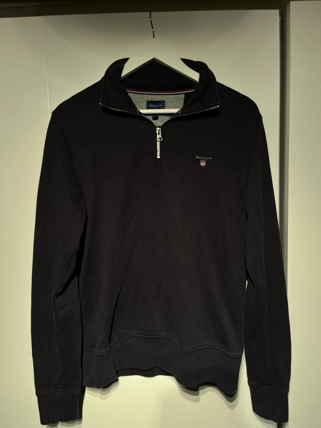 Gant quarter Zip mörkblå