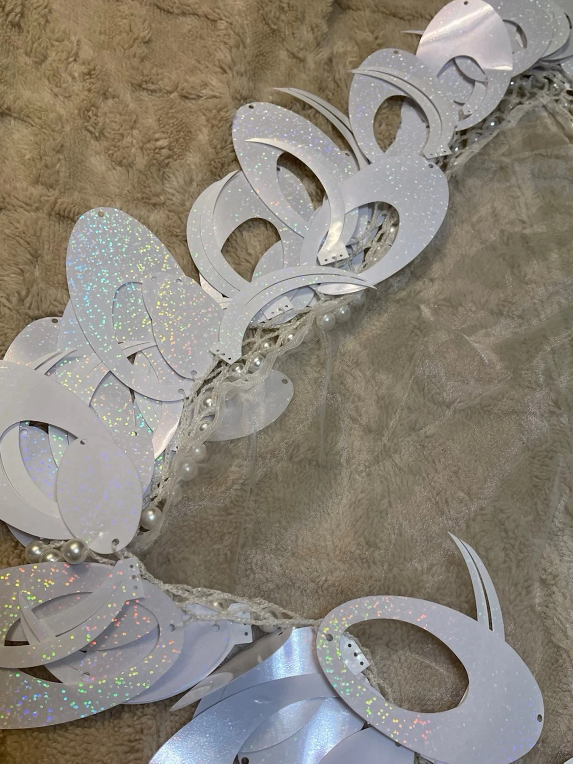 Glittrig guldpaljettväst med mesh . Dans sjaler - 6