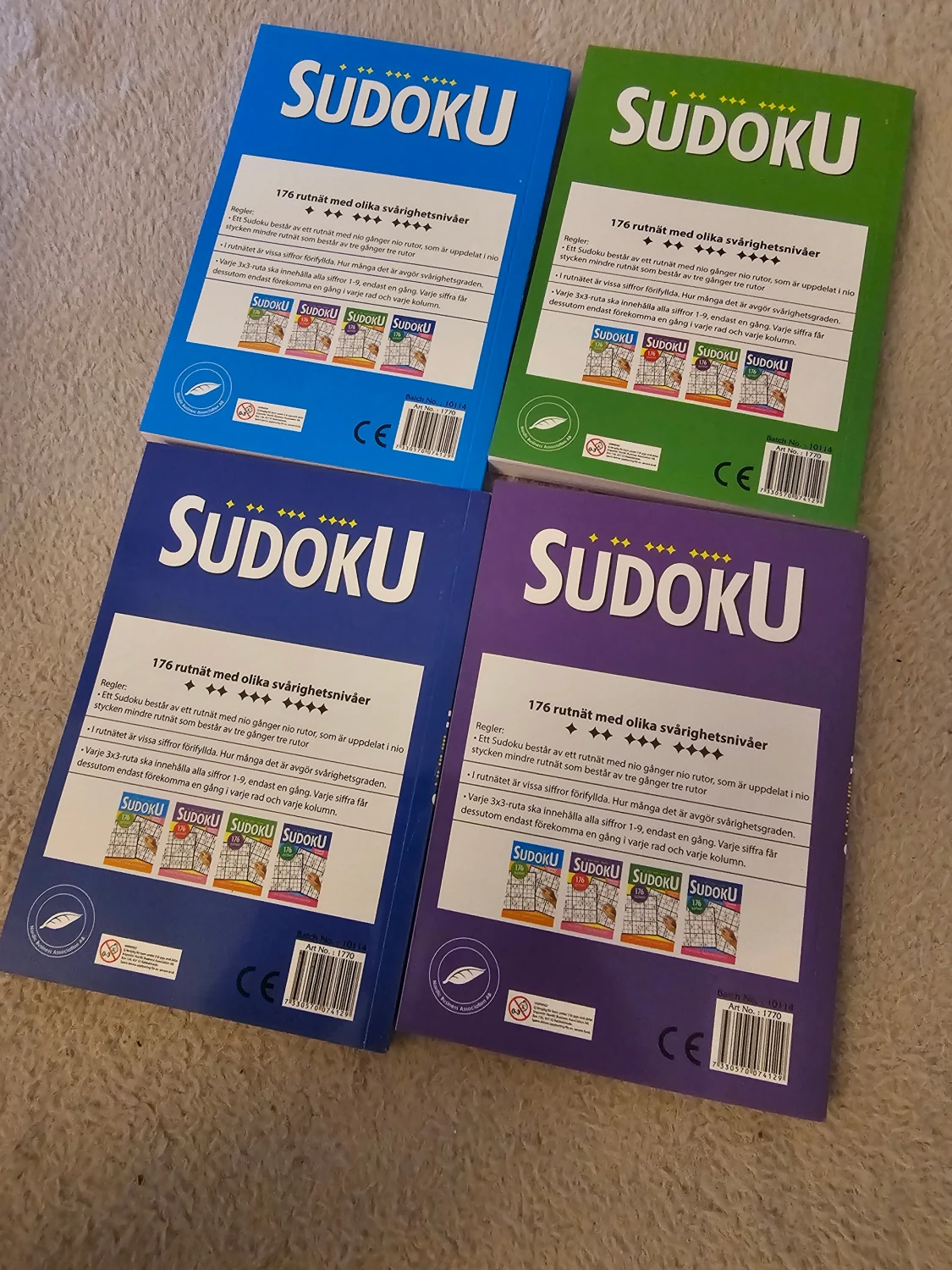 Sudoku - Fyra olika svårighetsgrader - 1