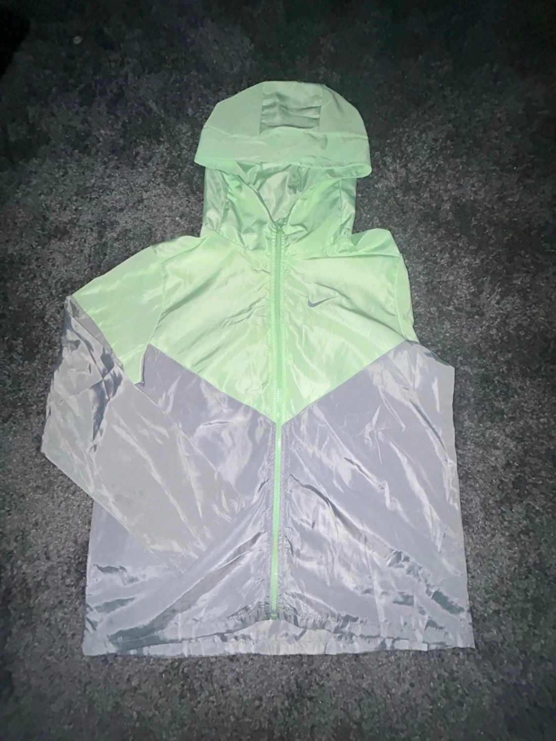 Nike sommarjacka med huva, grön/grå - 1