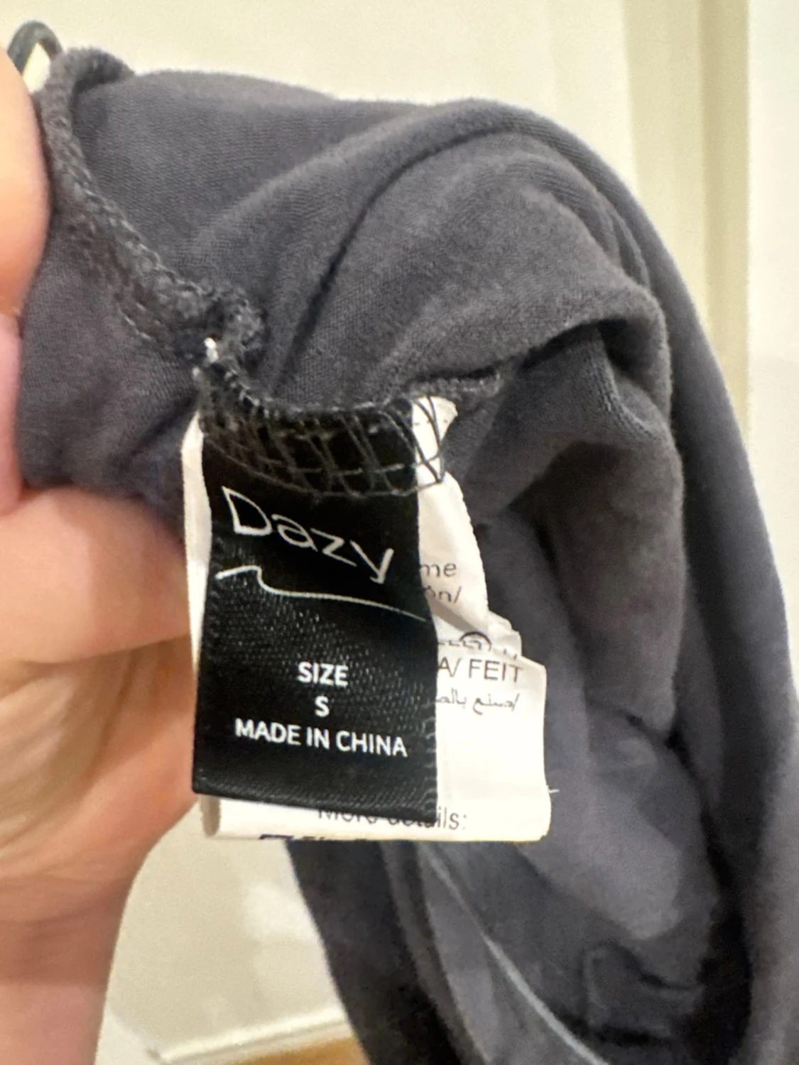 Mörkgrå offshoulder topp från Dazy - 2