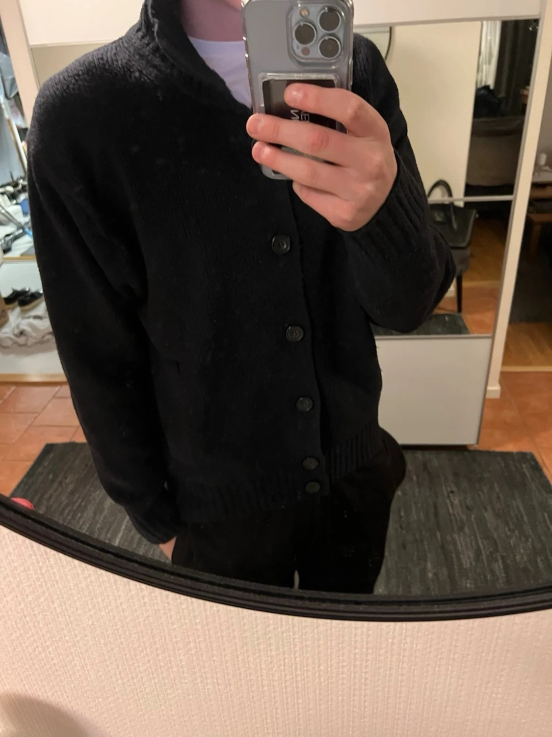 Mörkblå cardigan - 1