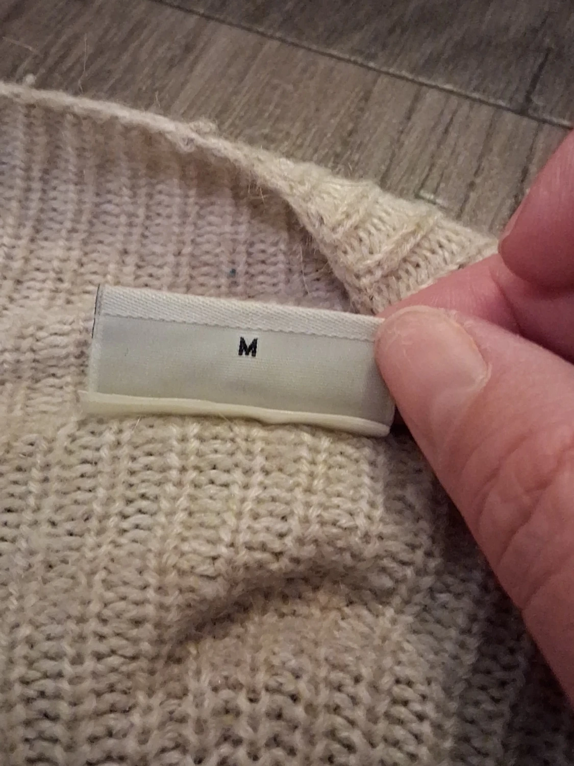 Beige ribbad kofta från Noisy May - 2