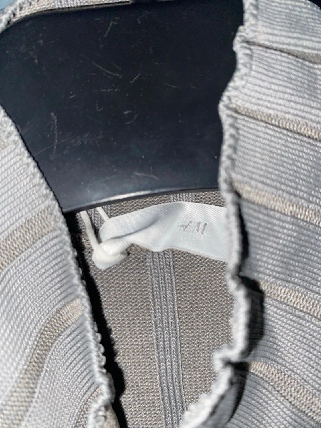 Ljusgrå ribbad långklänning H&M - 2