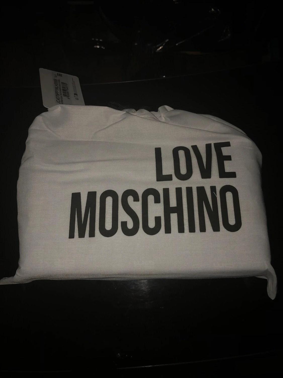 Svart quiltad axelväska Love Moschino