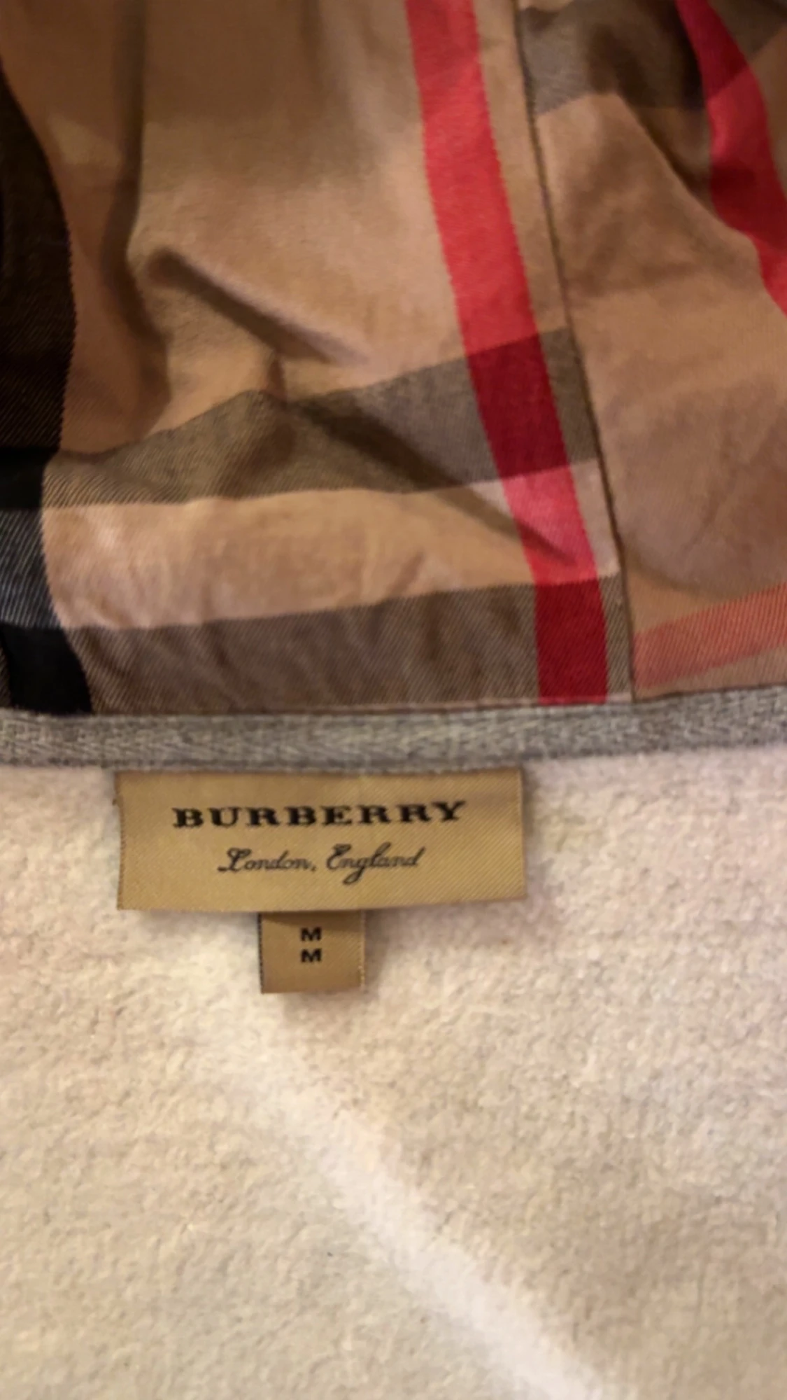 Grå Burberry hoodie - 2
