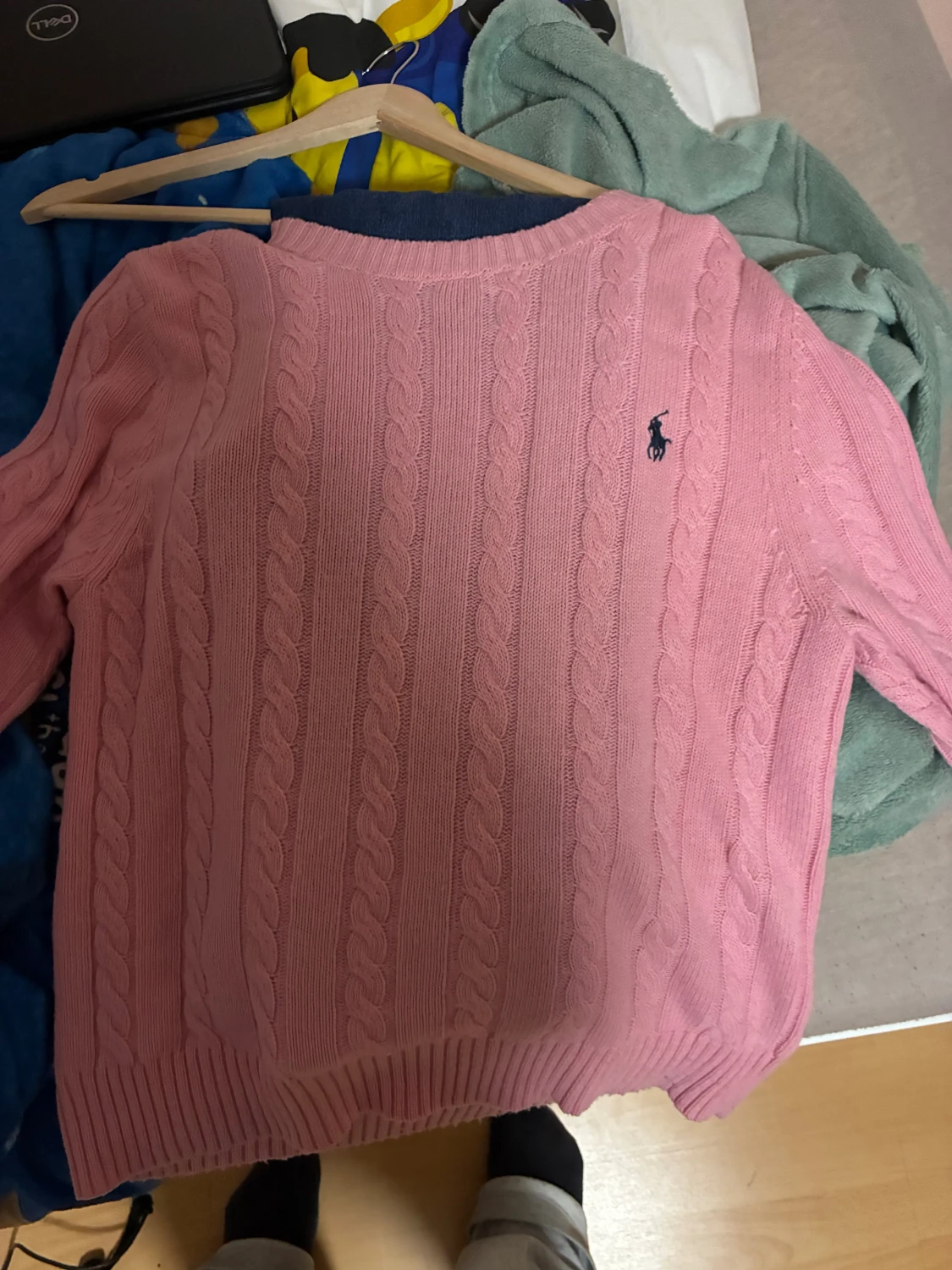 Rosa kabelstickad tröja Polo Ralph Lauren
