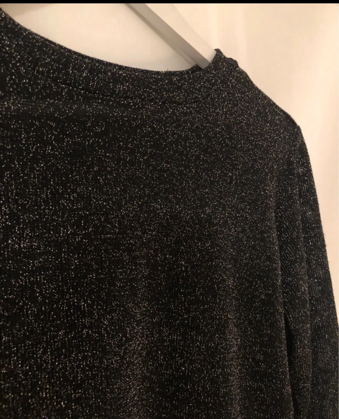 Glittrig svart långärmad topp H&M Divided - 1