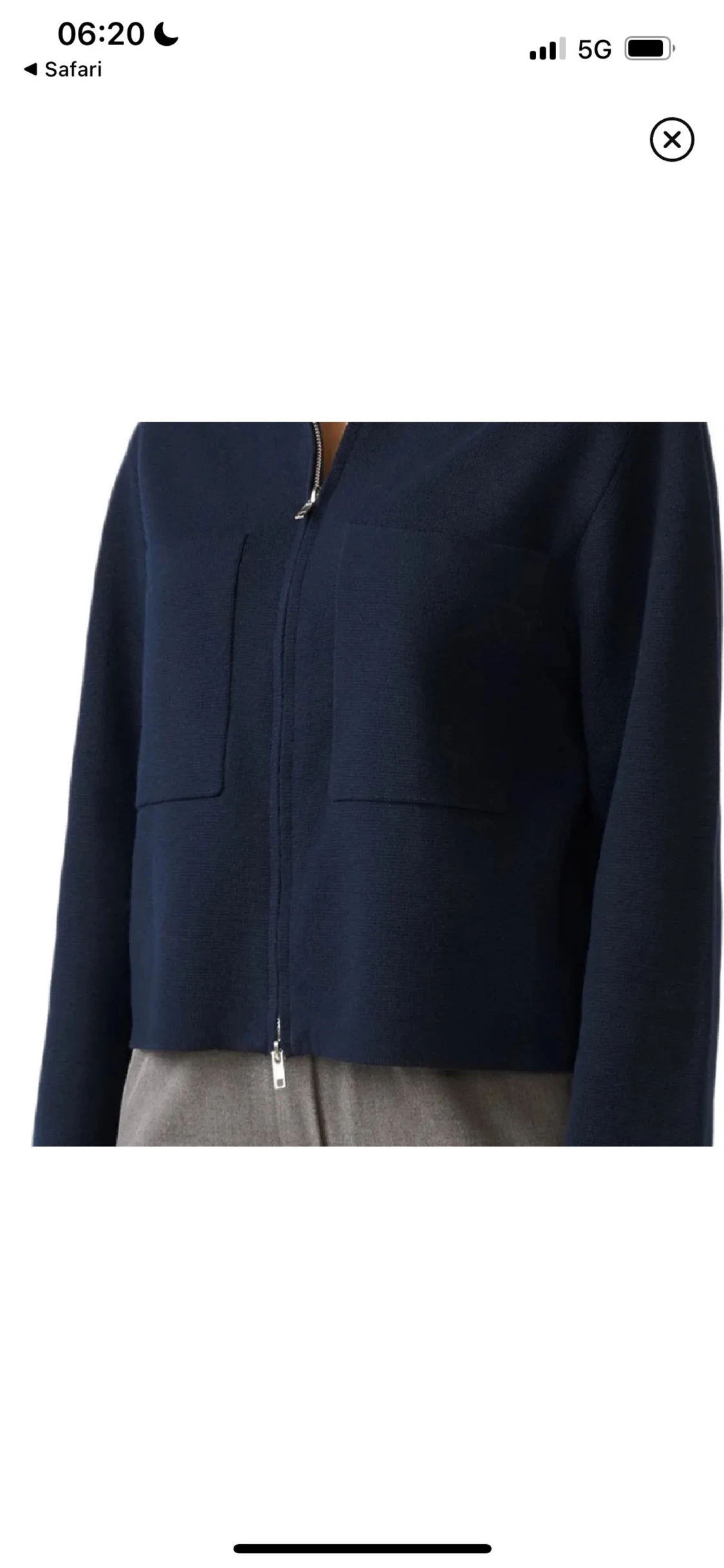 Mörkblå stickad kofta - 1