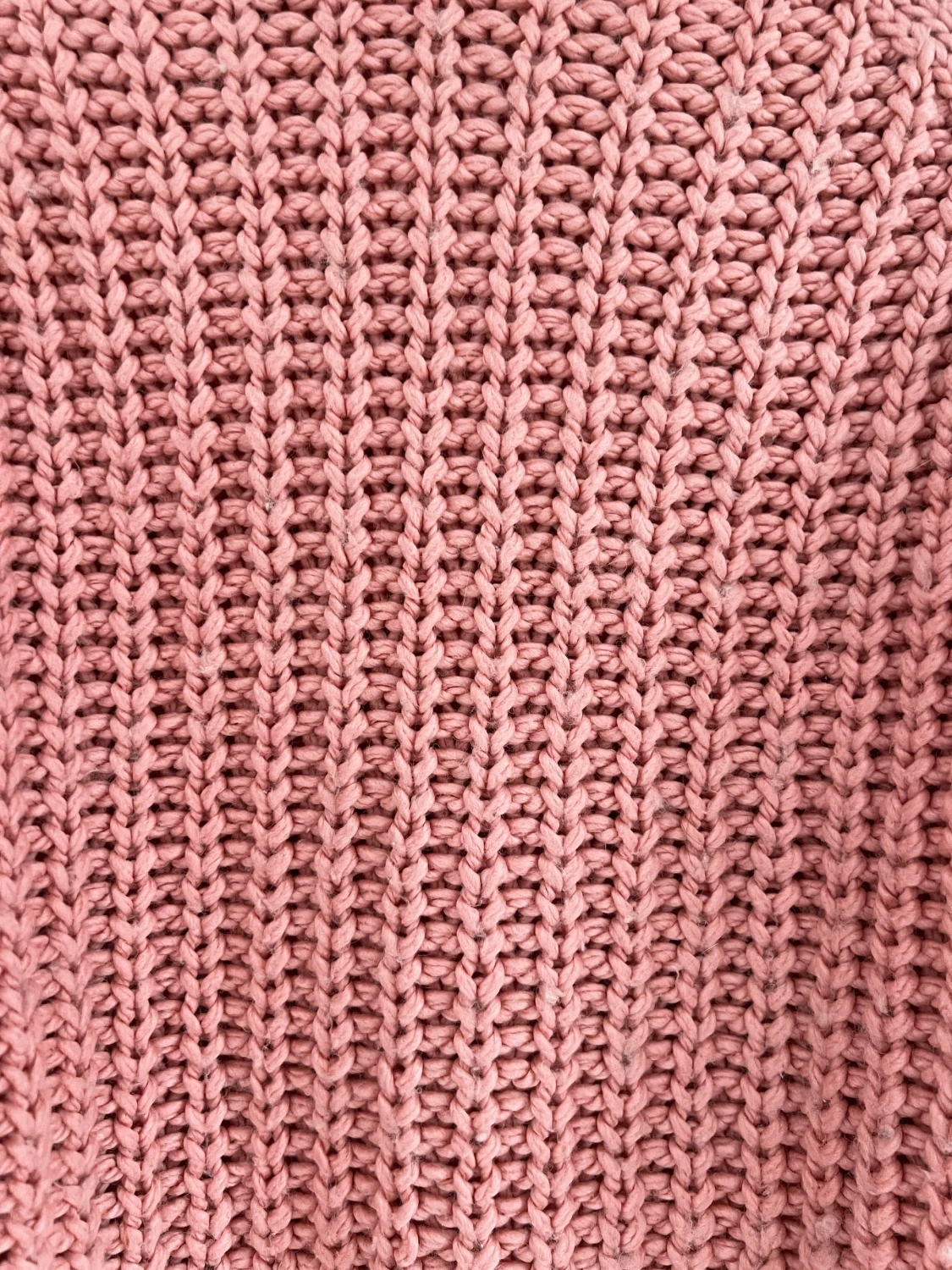 Rosa stickad polotröja chunky - 1