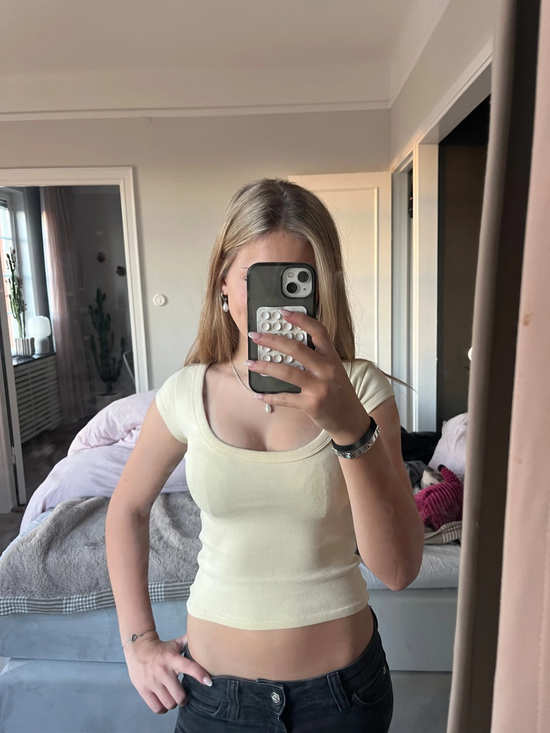 Ljusgul topp från Zara - 1