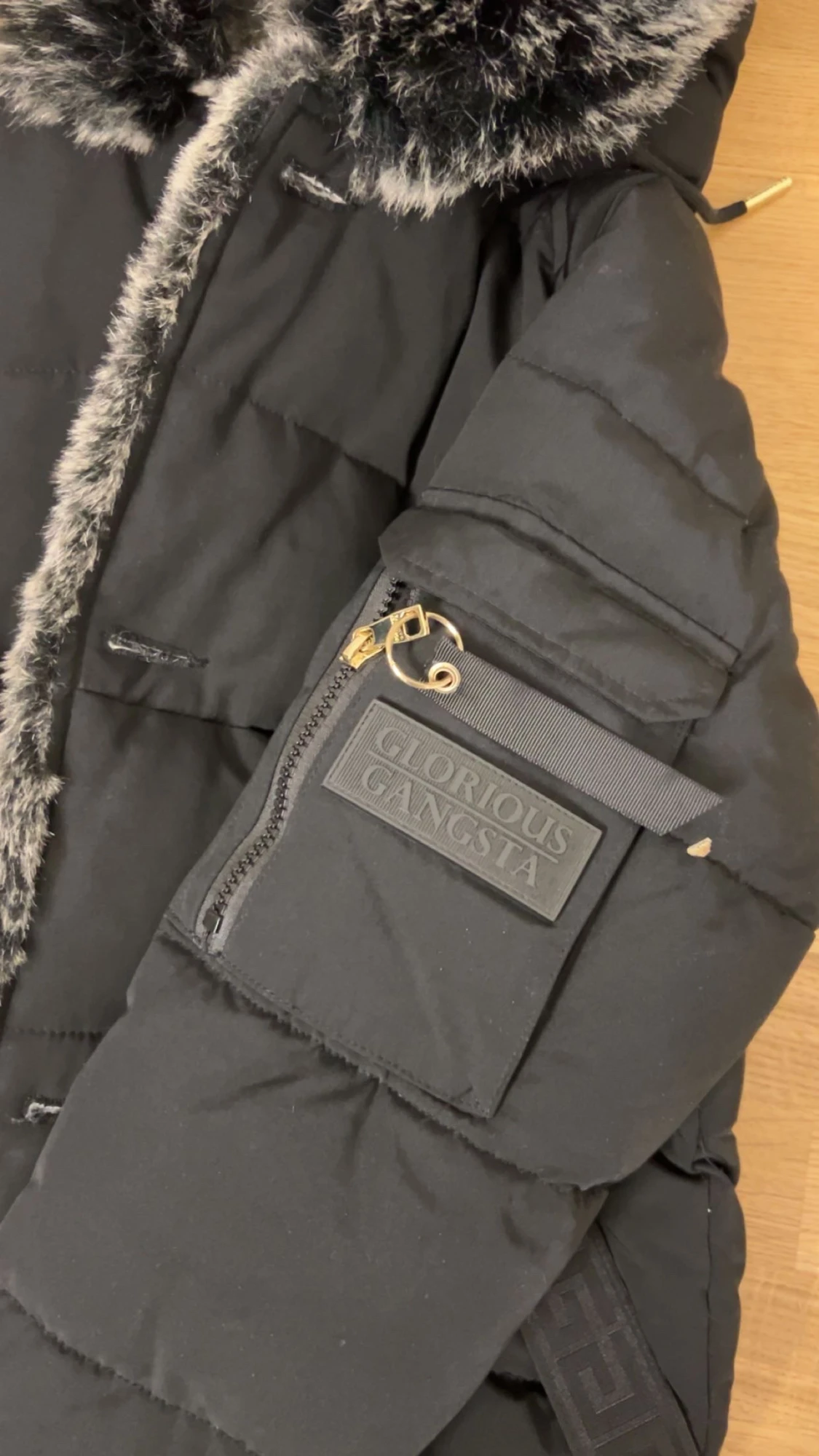 Svart pufferjacka Glorious Gangsta  - 2