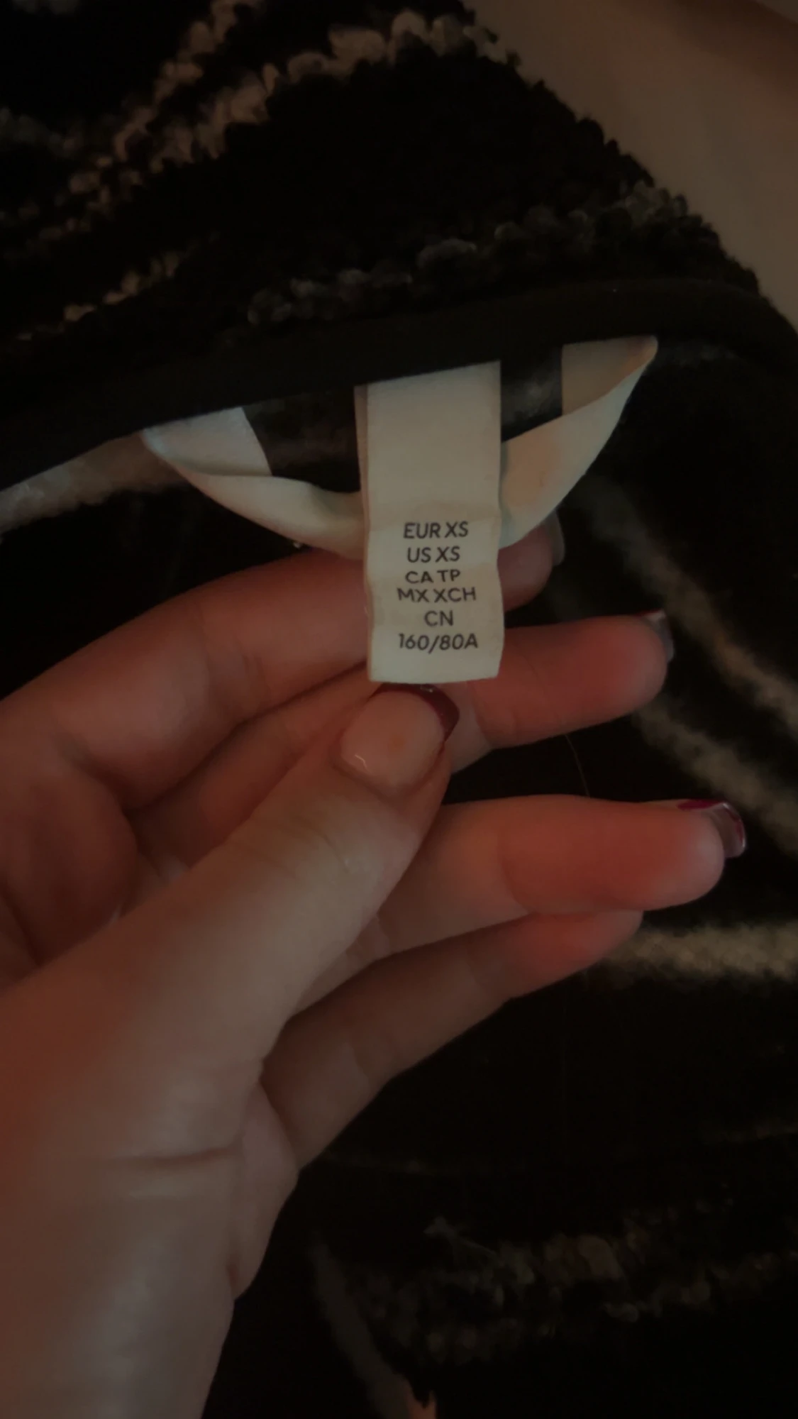 Zebramönstrad kofta i svart och beige XS - 2