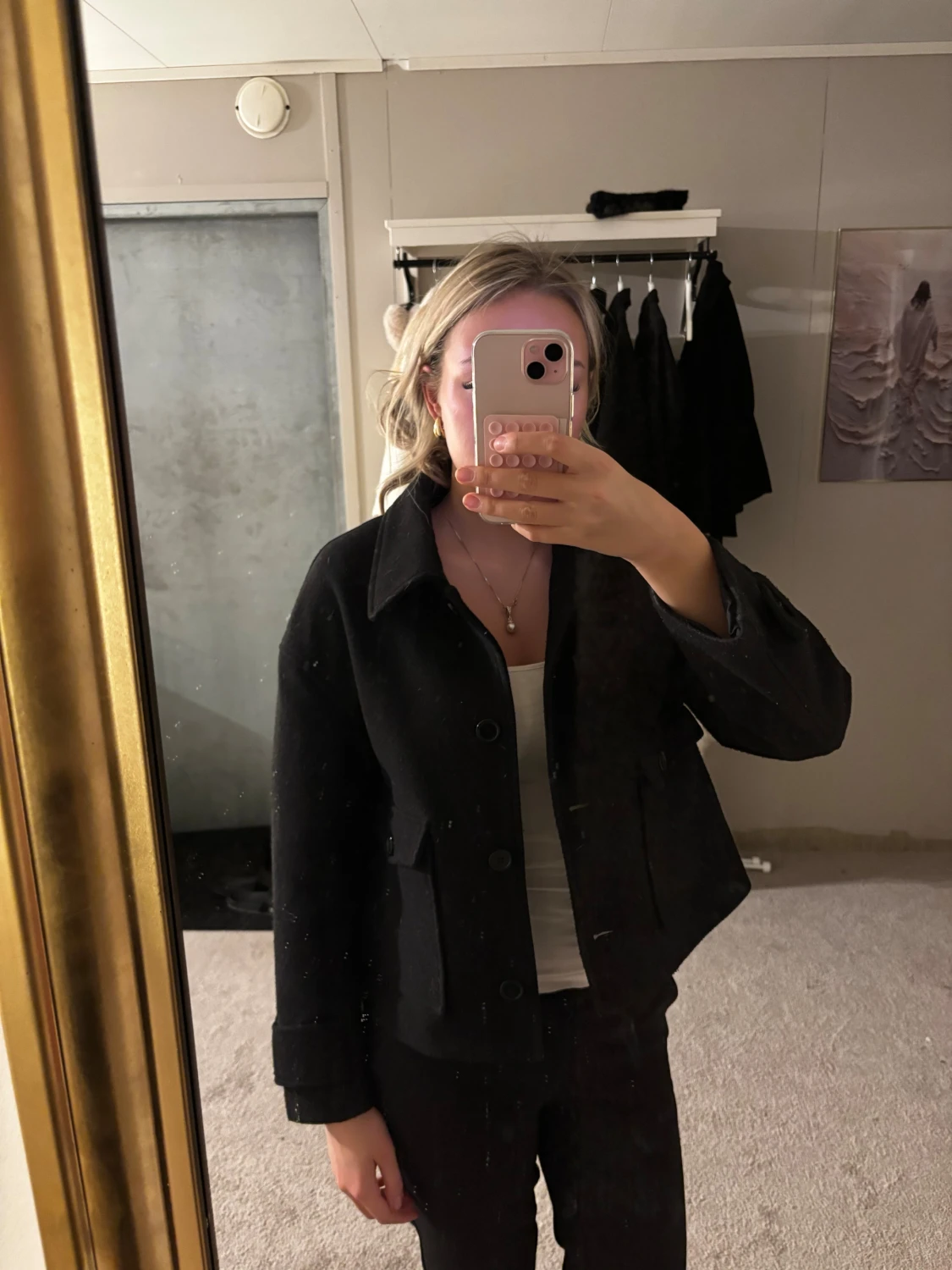 Svart kort kappa - 2