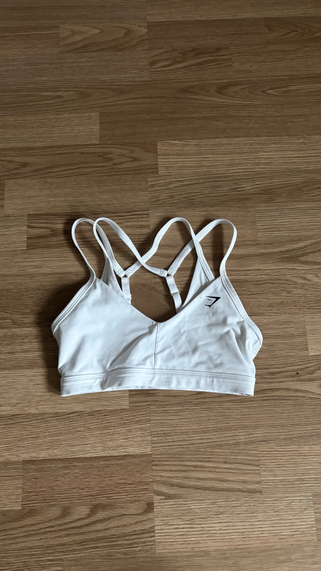 Vit Gymshark sport-bh 