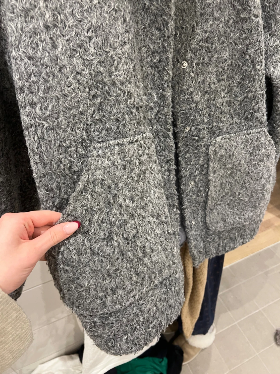 Grå teddyjacka från Vero Moda - 4