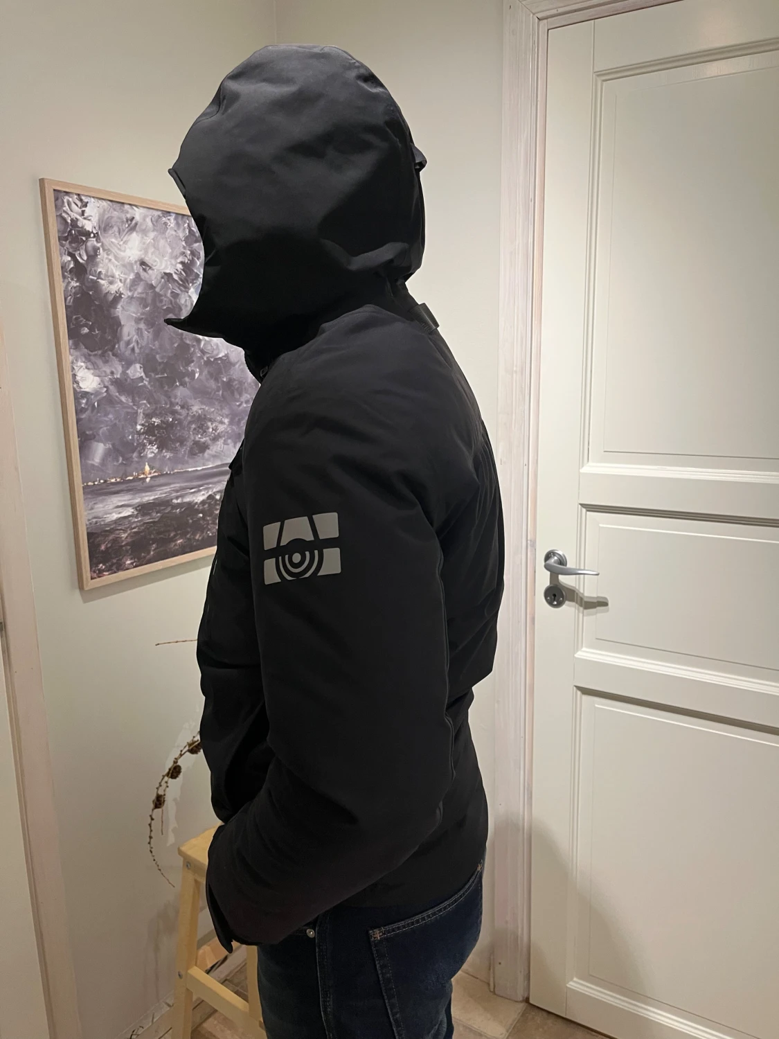 Svart Sail Racing pufferjacka med huva - 2