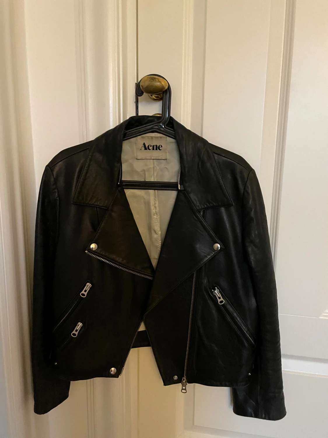 Svart skinnjacka från Acne Studios