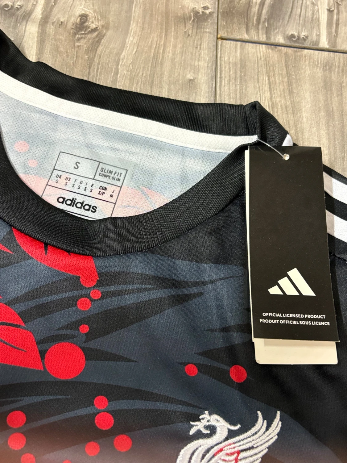 Liverpool x Adidas svart fotbollströja S - 4