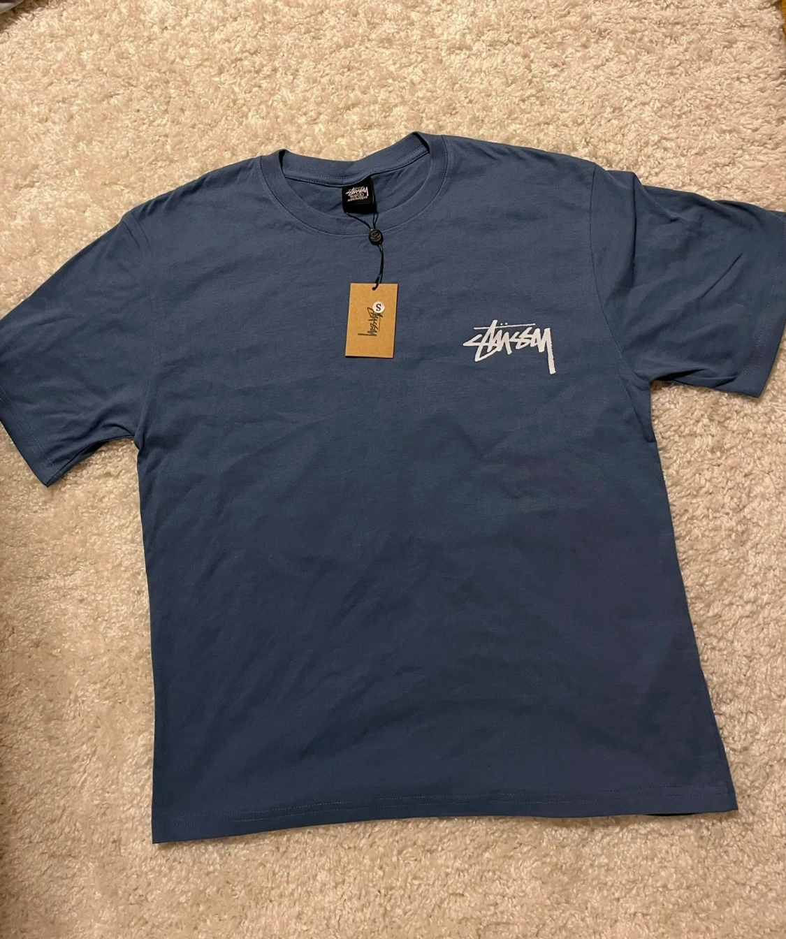 Blå Stüssy x NIKE tröja  - 1