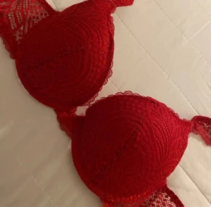 Oanvänd röd spets bh❤️ - Köpte fel storlek så har inte kunnat använda den