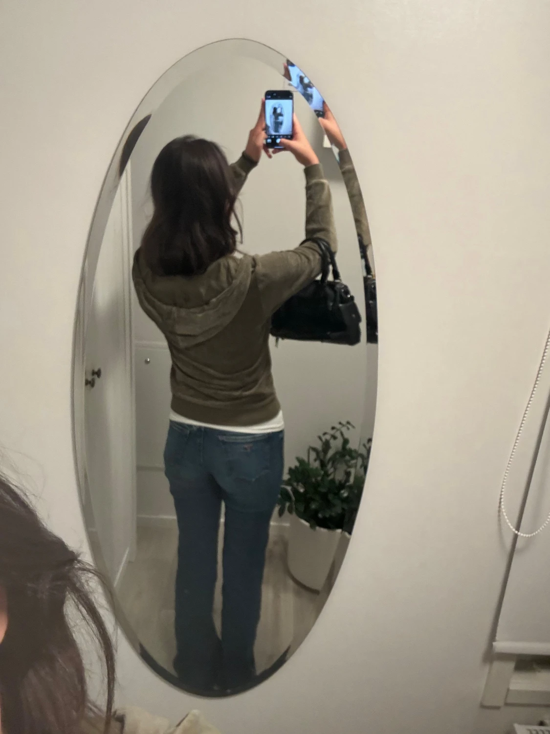 Vintage kofta mörkgrön 80-tal - 2