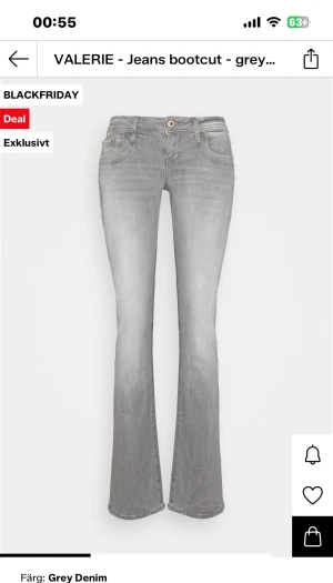 Grå bootcut jeans från LTB - Säljer ett par trendiga grå jeans från LTB valerie! Kommer tyvärr inte til använda längre och har två små fläckar. Jag är 163cm