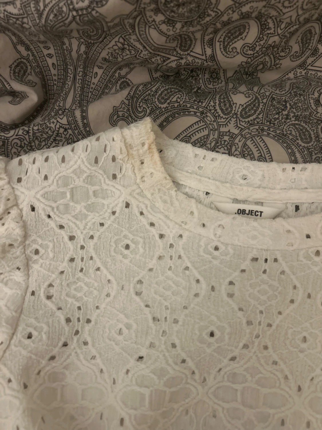 Vit spetsblus från Object - 1