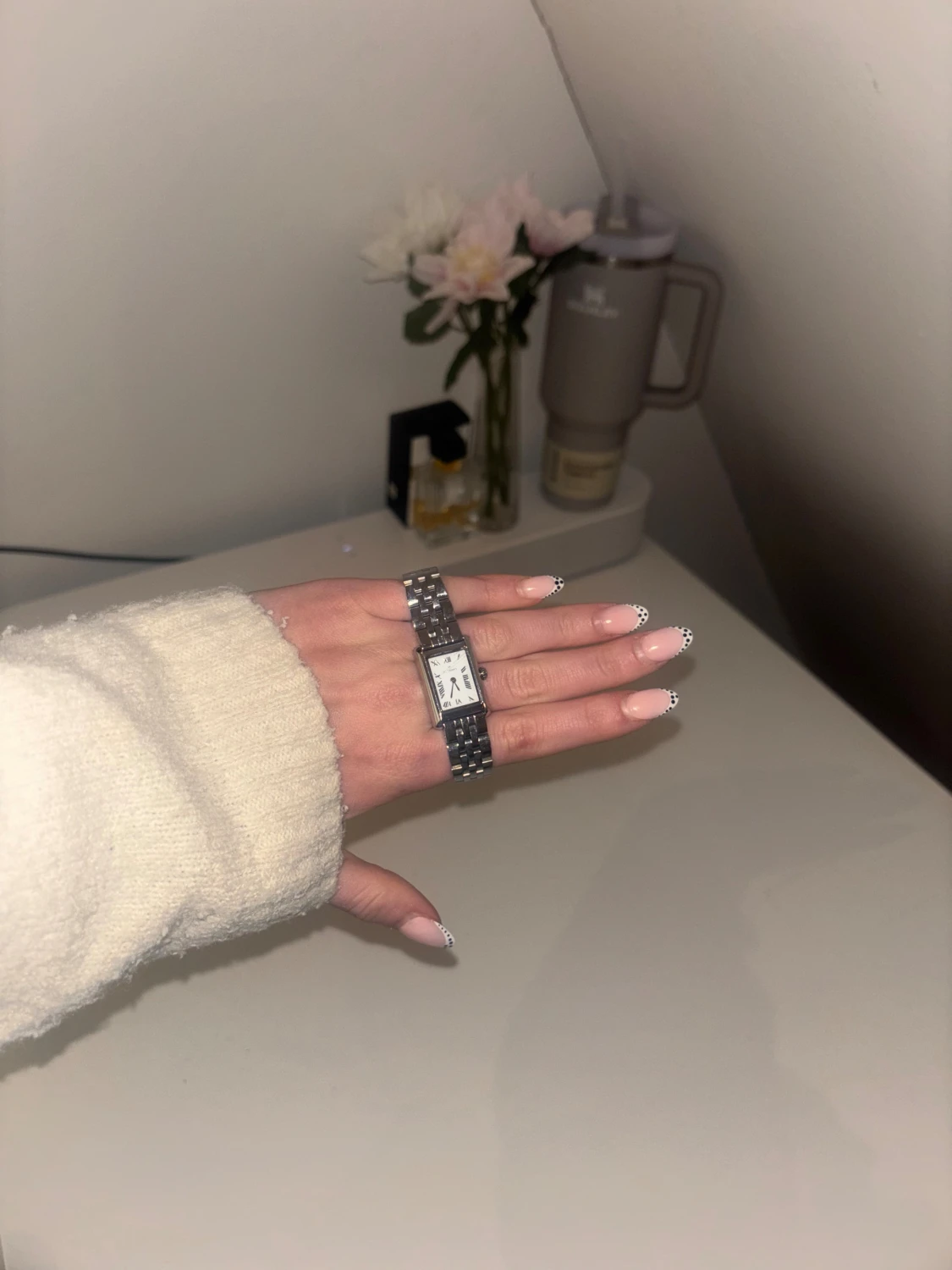 Mockberg rektangulär silverklocka - 1