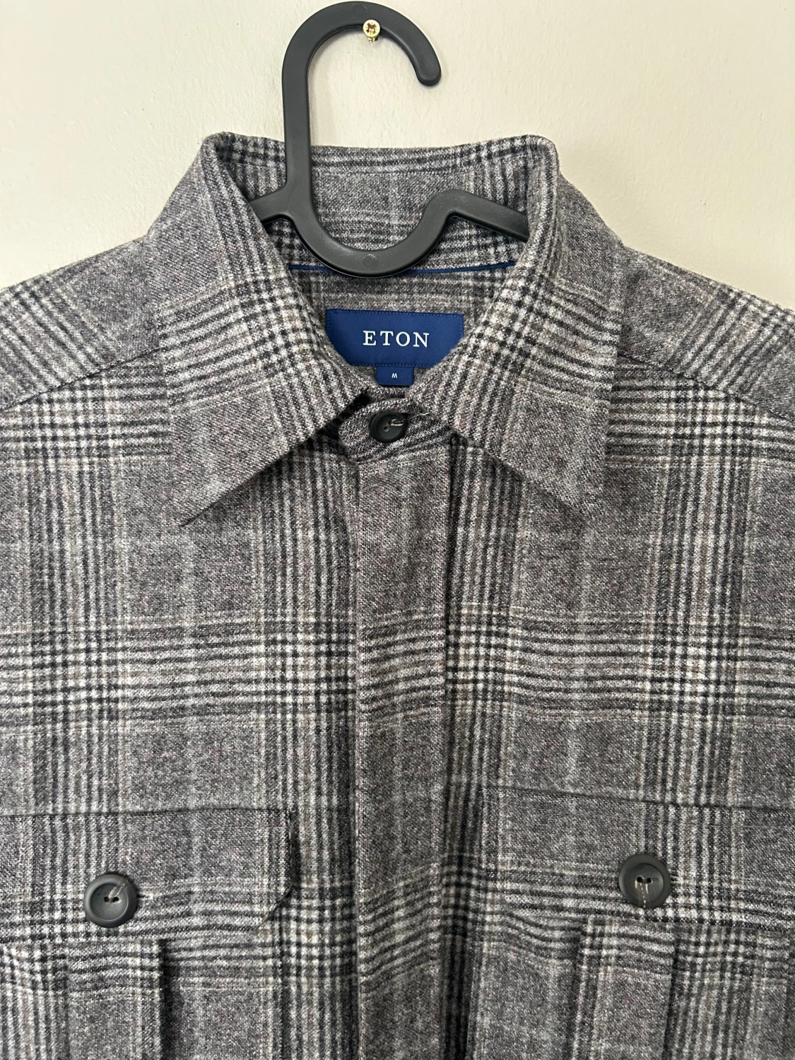 Grå rutig overshirt från Eton - 2