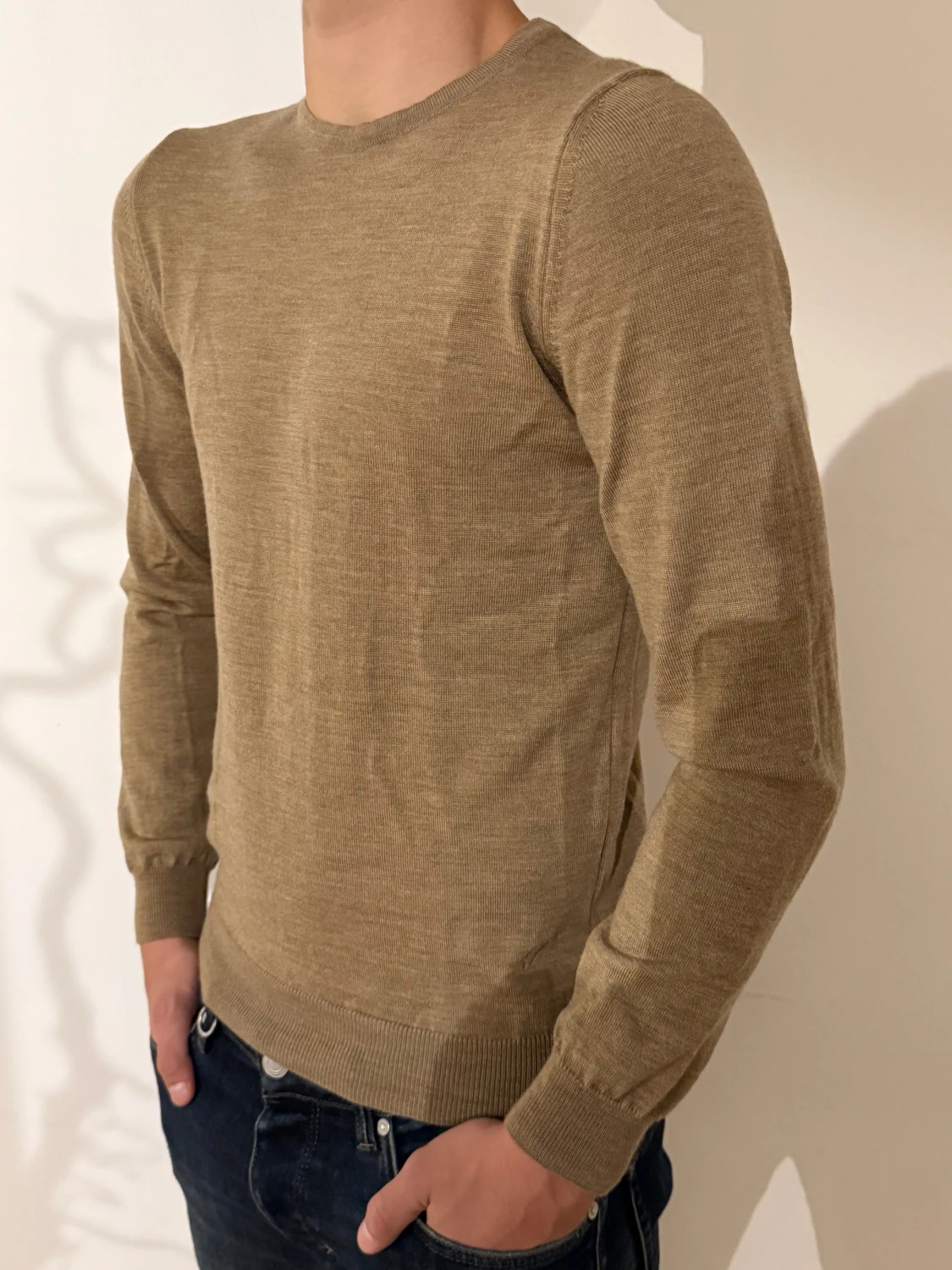 Stenströms merinoulltröja beige