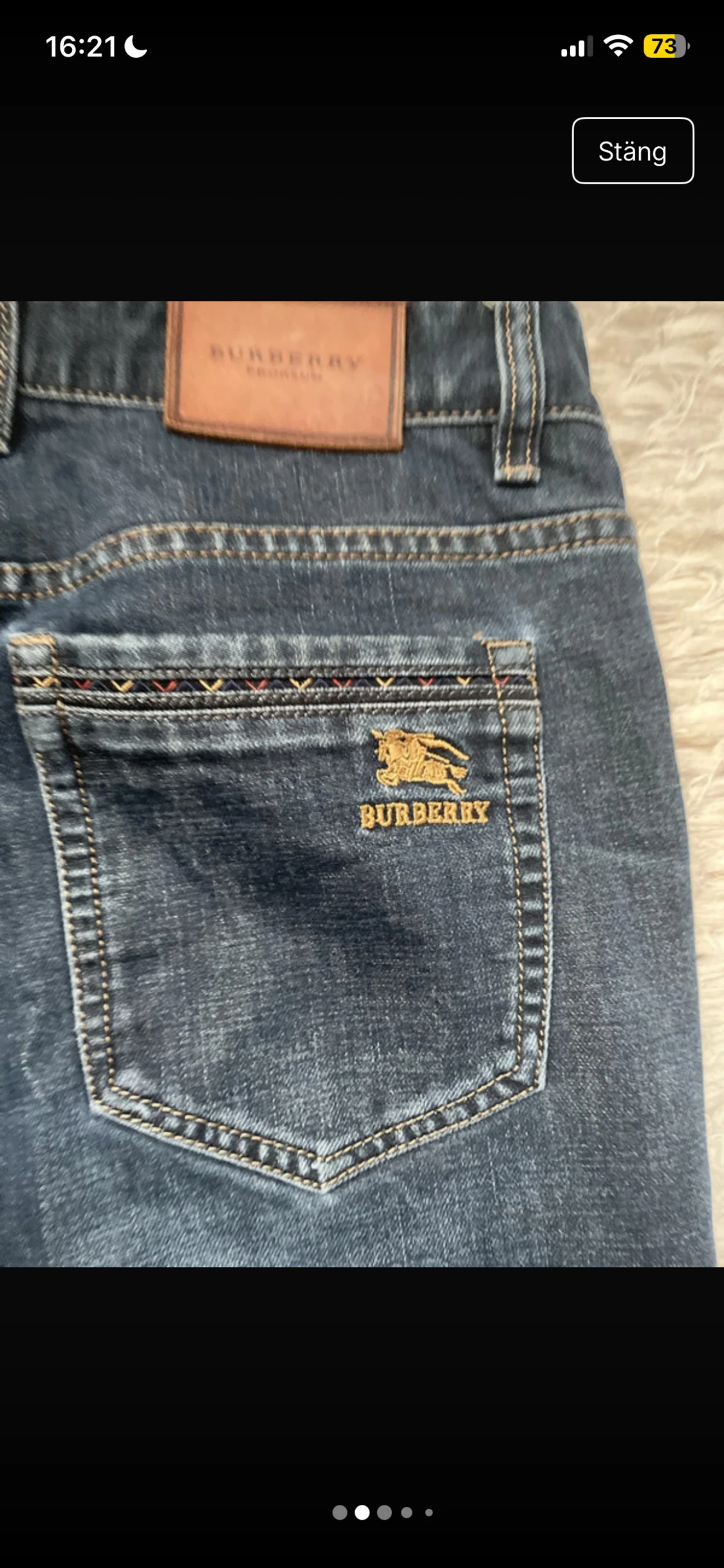 Burberry mörkblå jeans straight fit - 2