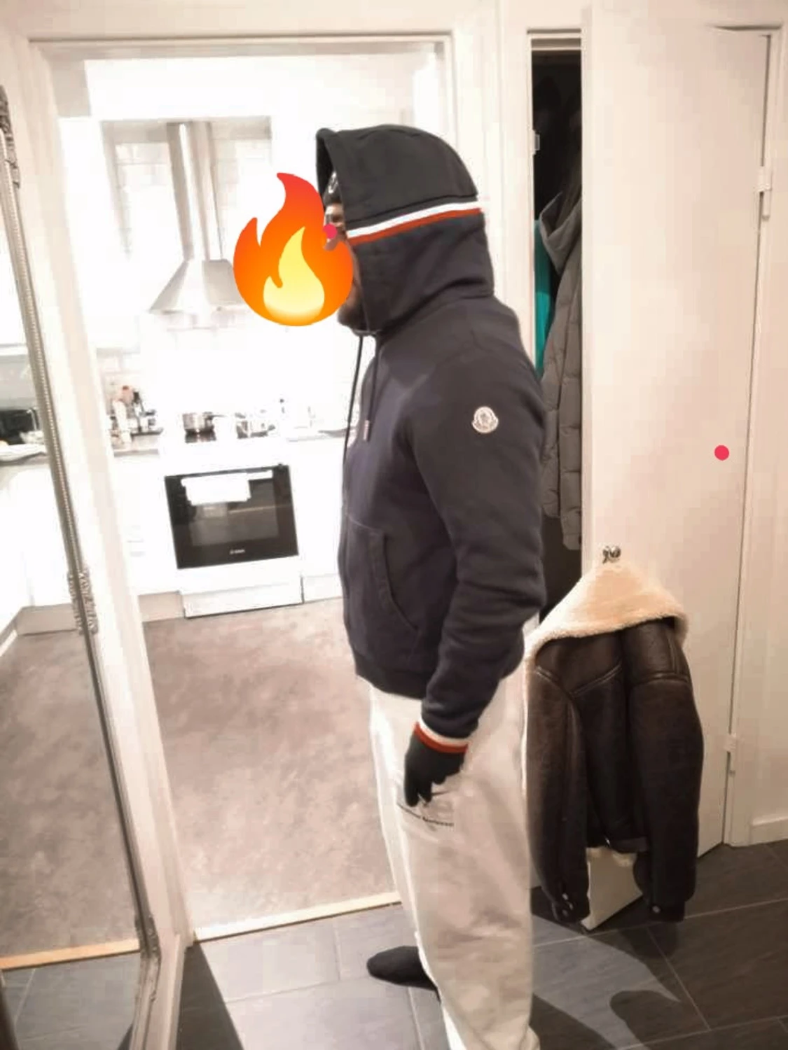 Svart Moncler hoodie med dragkedja - 3