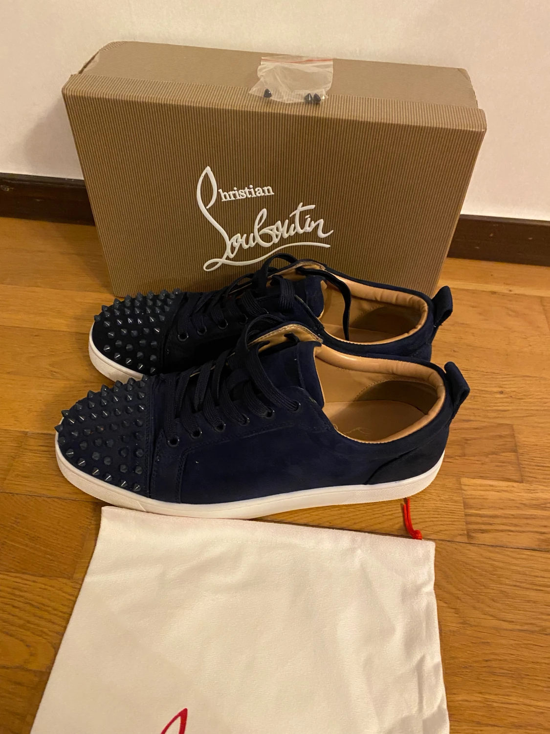 Mörkblå Christian Louboutin sneakers - 1