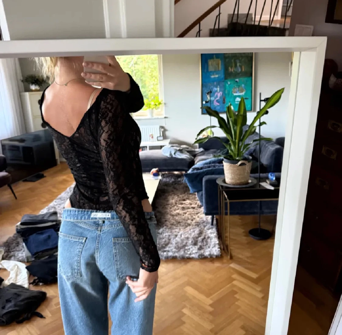 Svart spets body  - 1