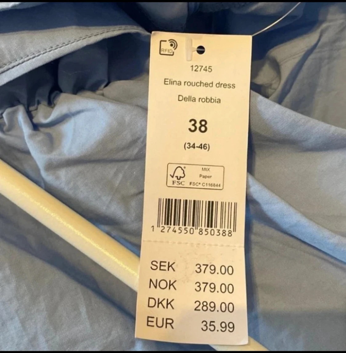 Blå ruched kortklänning Gina Tricot - 1